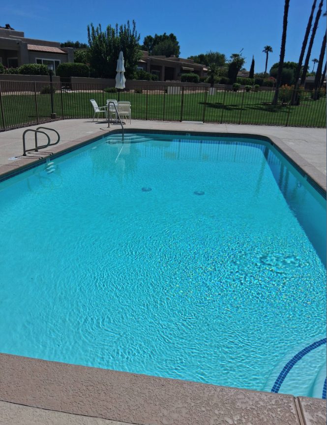 Condo association pool in the Coachella Valley serviced by Roadrunner for SK Pools
